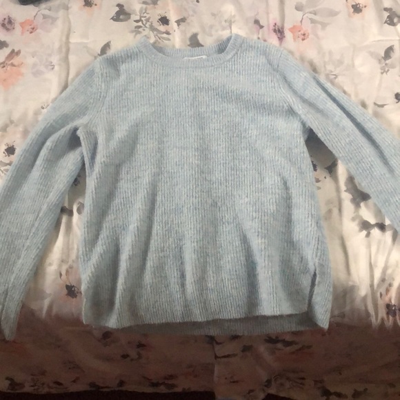 Light Blue Fuzzy Sweater - Picture 1 of 1